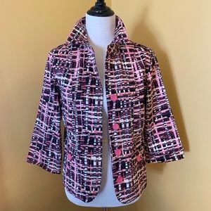 Pink & Black Graphic Christopher & Banks Jacket